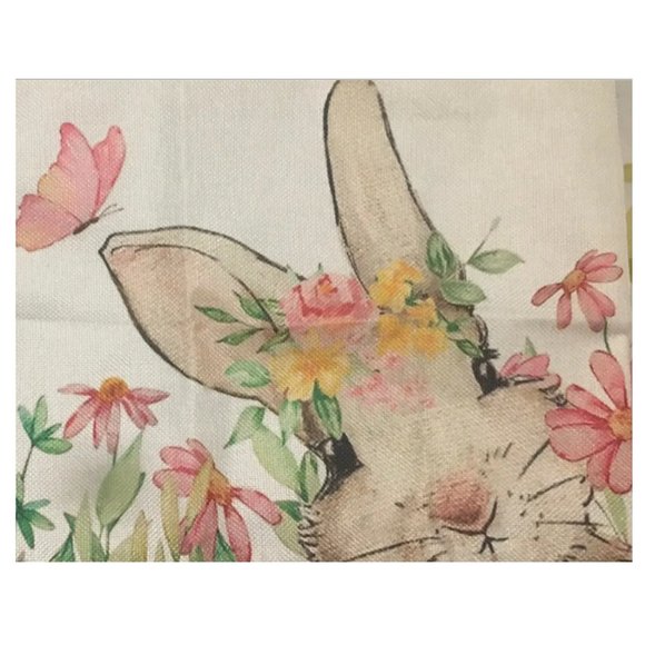 Easter Decorative Throw Pillow Cover Cottage Spring Decor Bunny Accent Case 20" - Picture 8 of 10